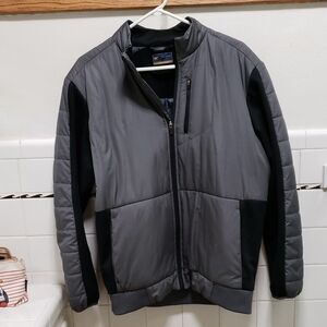 Stylish Gray and Black Puffer Jacket